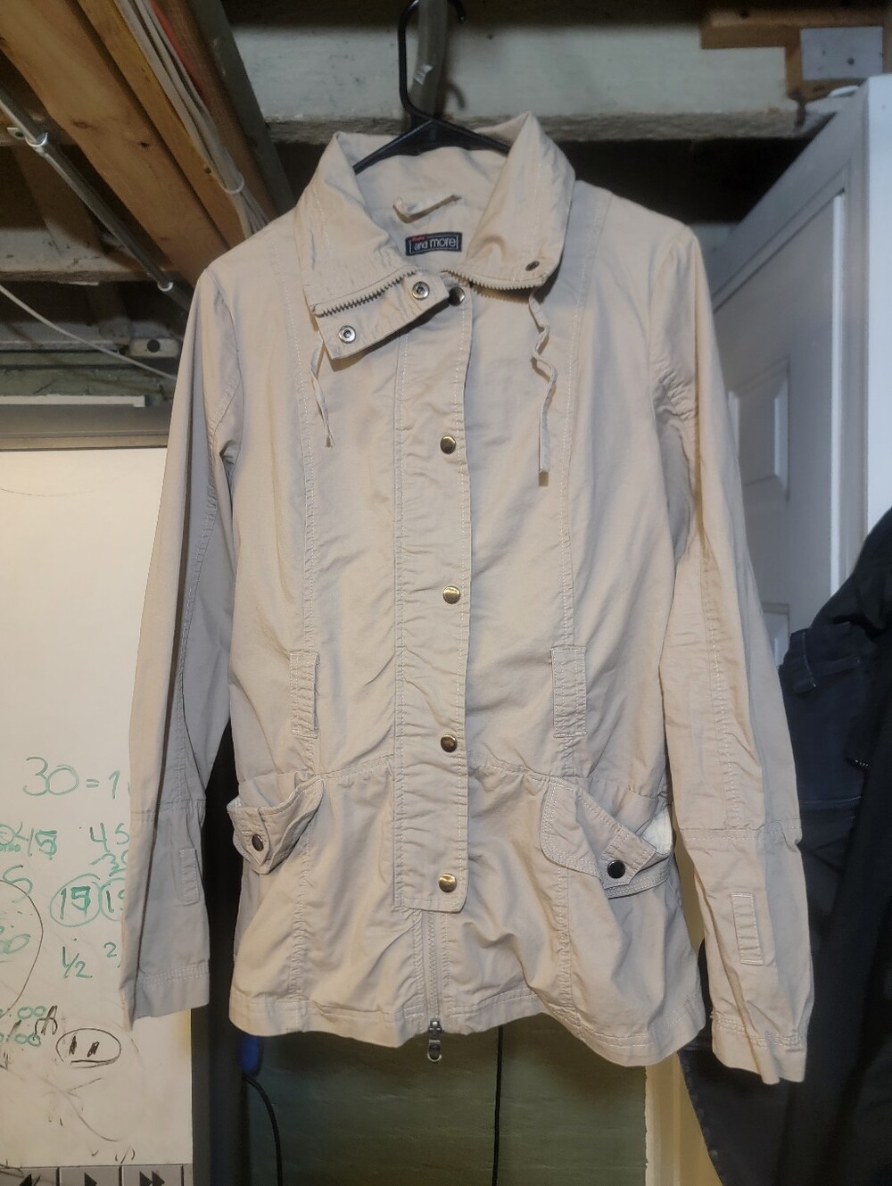 Bata and More Italian Cotton Utility Field Jacket IT 44 M Beige Safari Y2K